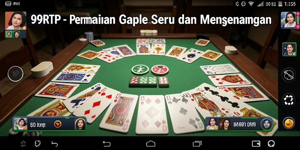Tampilan gameplay seru di 99RTP dengan suasana Gaple.