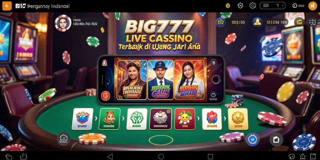 Tampilan gameplay Live Casino yang mendebarkan di BIG777.