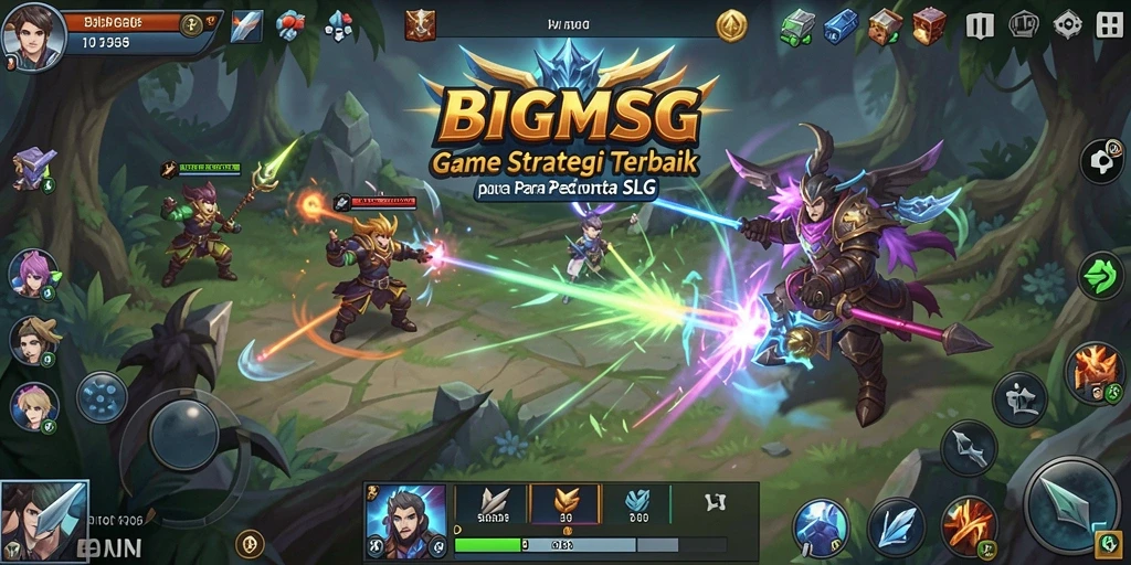 Tampilan gameplay BIGMSG yang seru dan menegangkan dalam pertempuran.