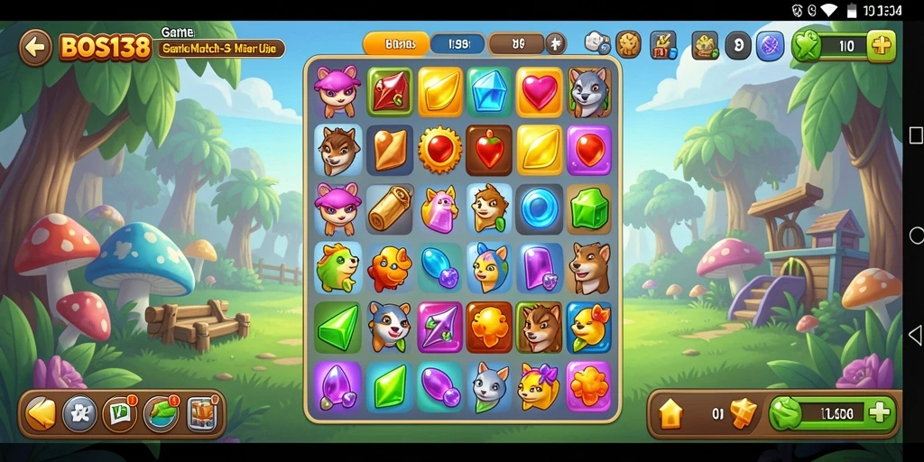 Tangkapan layar gameplay <strong>BOS138</strong> yang menunjukkan momen mencocokkan dengan cepat.