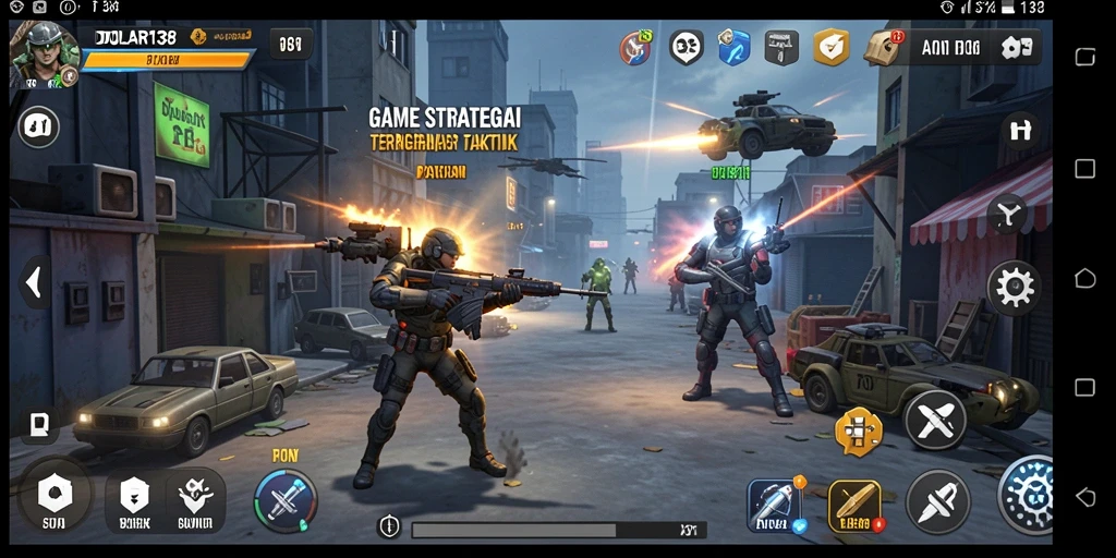 Tampilan dinamis gameplay DOLAR138 dengan pertempuran strategi.