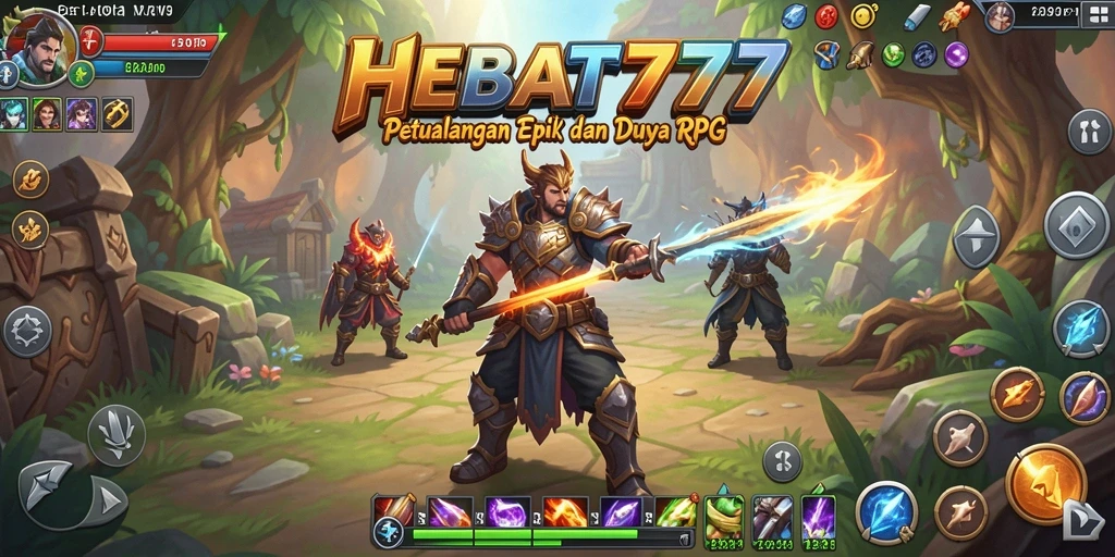 Gameplay seru HEBAT777 dengan pertarungan mendebarkan.