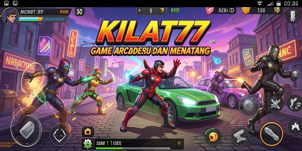 Screenshot menunjukkan gameplay menantang dan seru dari KILAT77.