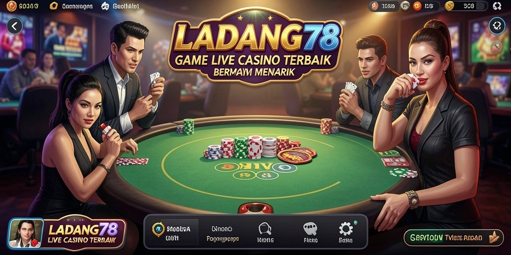 Tampilan menarik dari gameplay Live Casino di LADANG78.