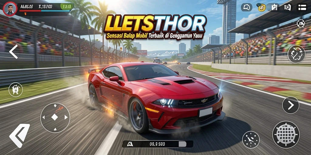 Gameplay seru LETSTHOR dengan balapan menegangkan.
