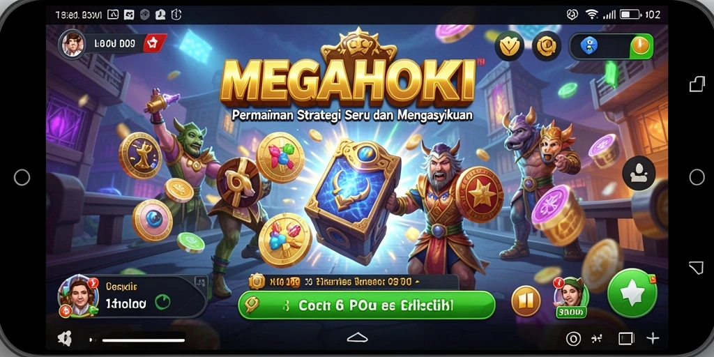 Tampilan gameplay MEGAHOKI yang menarik dan interaktif.