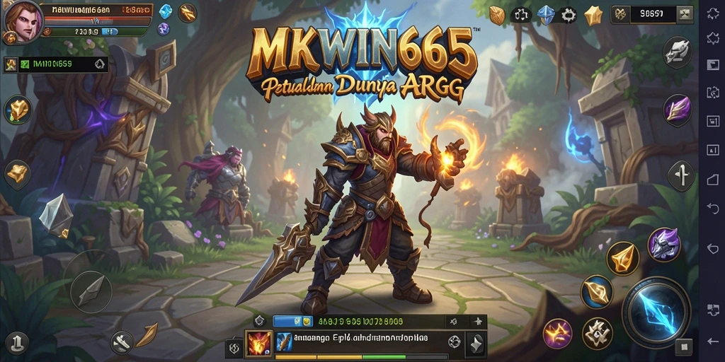Screenshot MKWIN666 menampilkan serunya pertempuran di dunia ARPG.