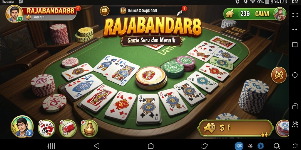 Screenshot RAJABANDAR88 menampilkan gameplay Gaple yang seru dan interaktif.