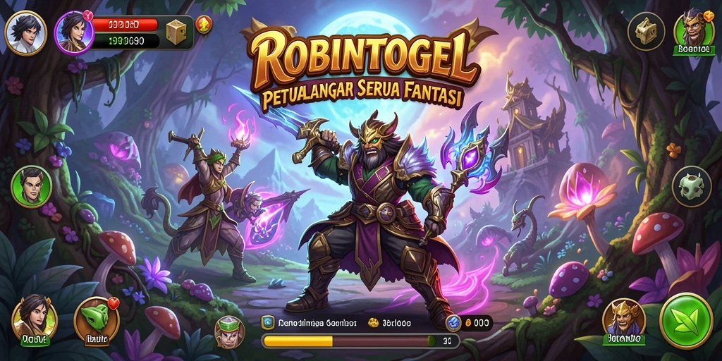 Screenshot gameplay <strong>ROBINTOGEL</strong> menampilkan petualangan seru di dunia fantasi.