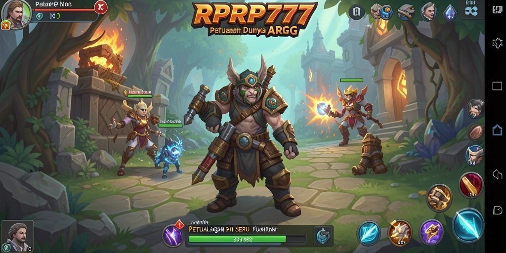 Screenshot RPRP777 memperlihatkan aksi pertempuran seru di dunia ARPG.