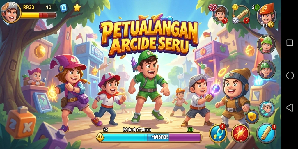 Screenshot gameplay RR33 menampilkan aksi seru dan grafis menawan.
