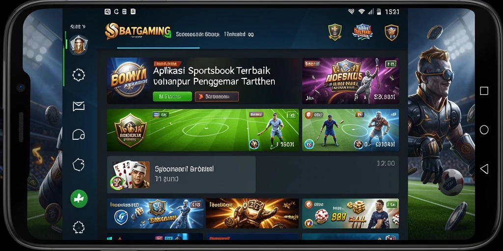 Screenshot utama SOBATGAMING menampilkan taruhan olahraga yang dinamis.
