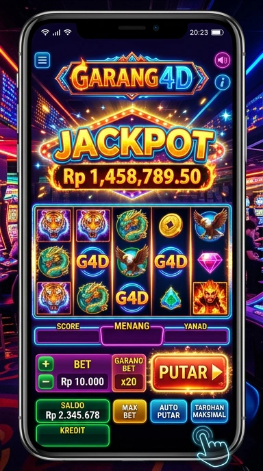 Screenshot tampilan utama aplikasi garang4d yang memudahkan navigasi.